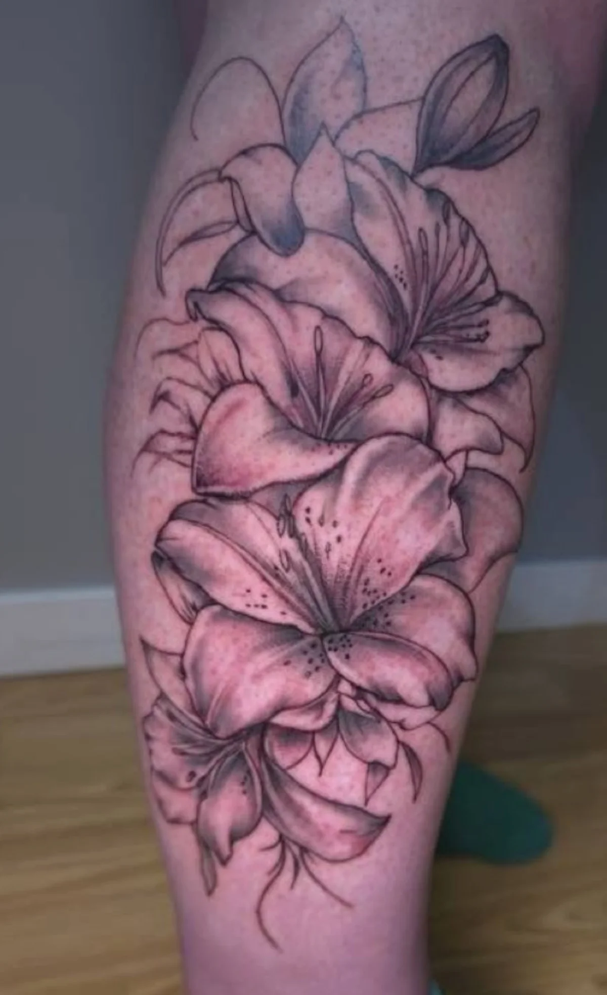 Large custom tattoo design by House of Pain Tattoos Moose Jaw - Mike Kuntz blackwork and realism specialist