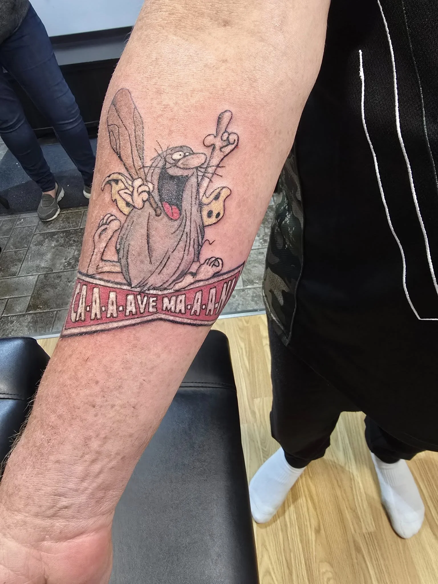 Stag deer with antlers blackwork tattoo - Wildlife tattoo artist House of Pain