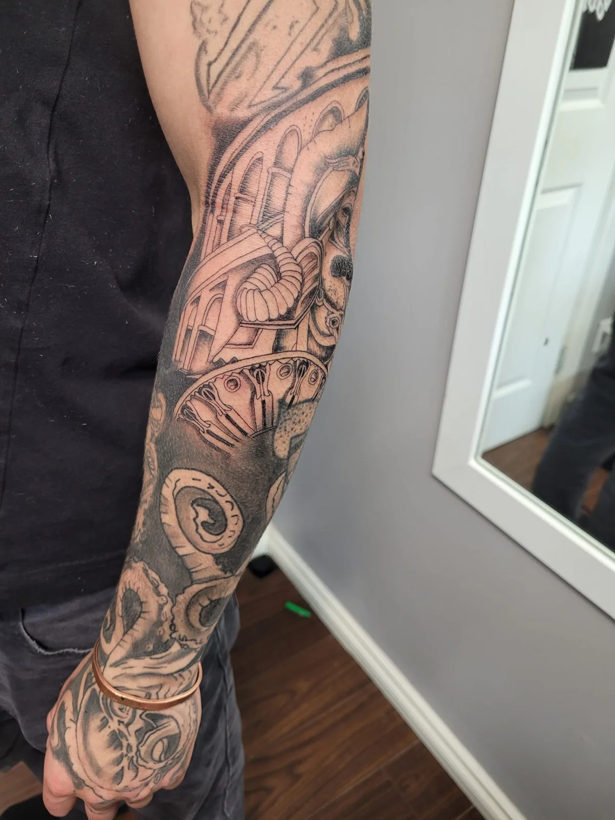 Intricate blackwork design - Professional tattoo artist Mike Kuntz Moose Jaw